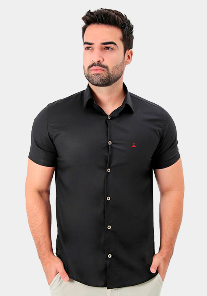 Camisa Manga Curta Slim Fit Básica