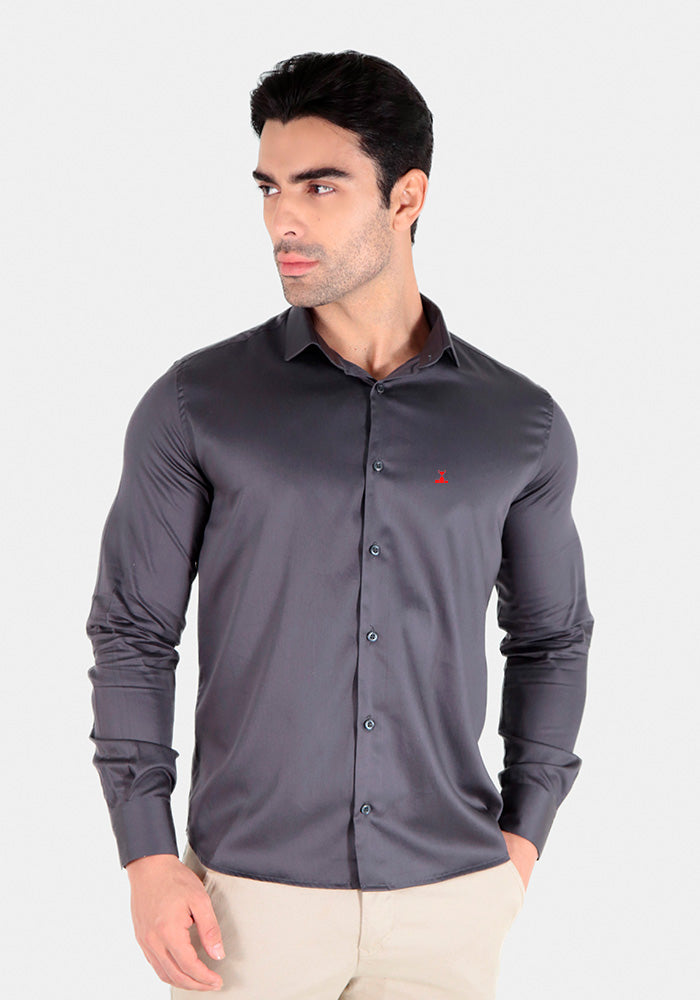 Camisa Manga Longa Slim Fit Algodão Egípcio